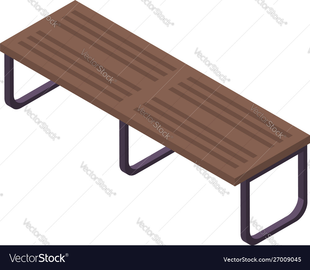 Skate park bench icon isometric style