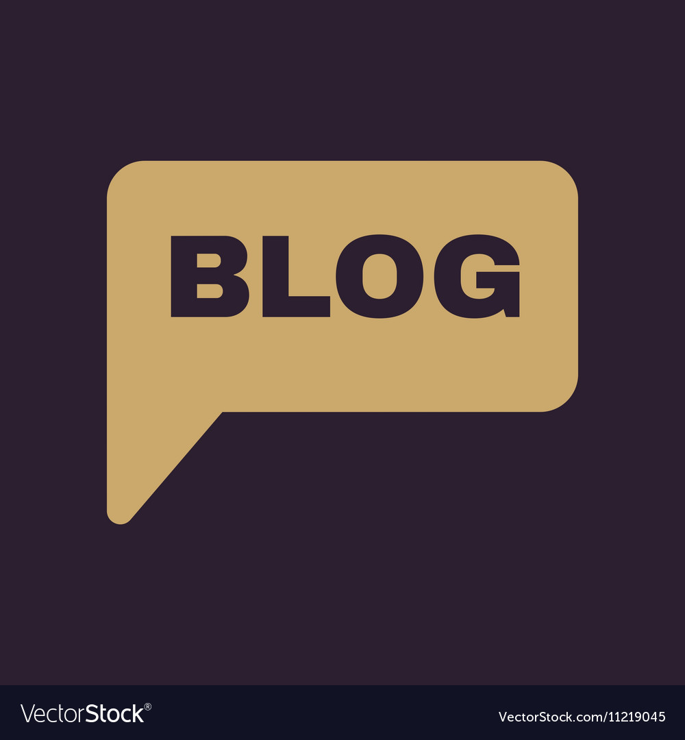 Speech bubble with a blog icon internet