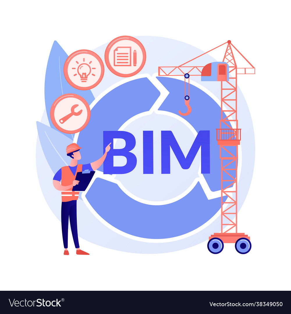 Building information modeling abstract concept