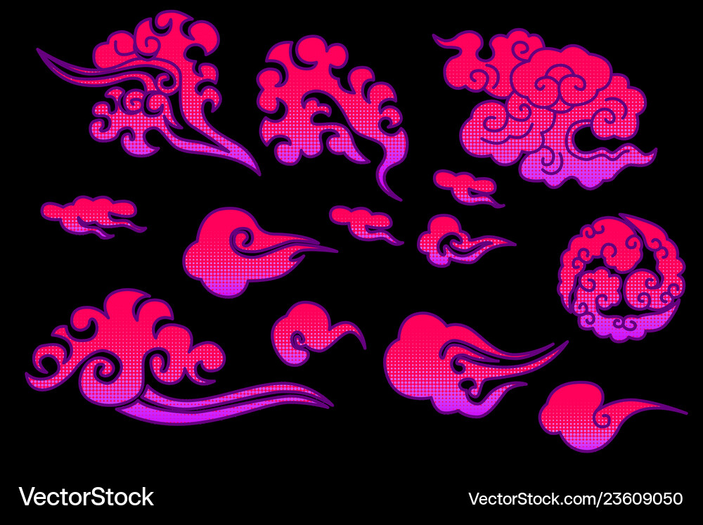 Chinese cloud Royalty Free Vector Image - VectorStock