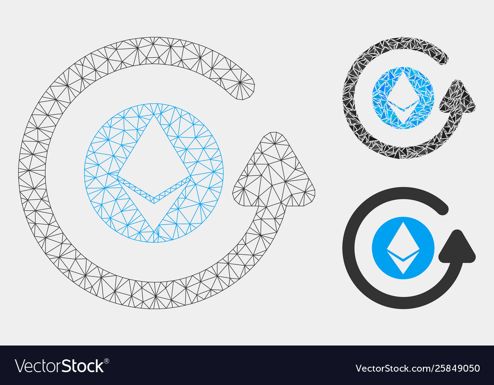 Ethereum chargeback mesh network model vector image Ethereum chargeback mesh network model