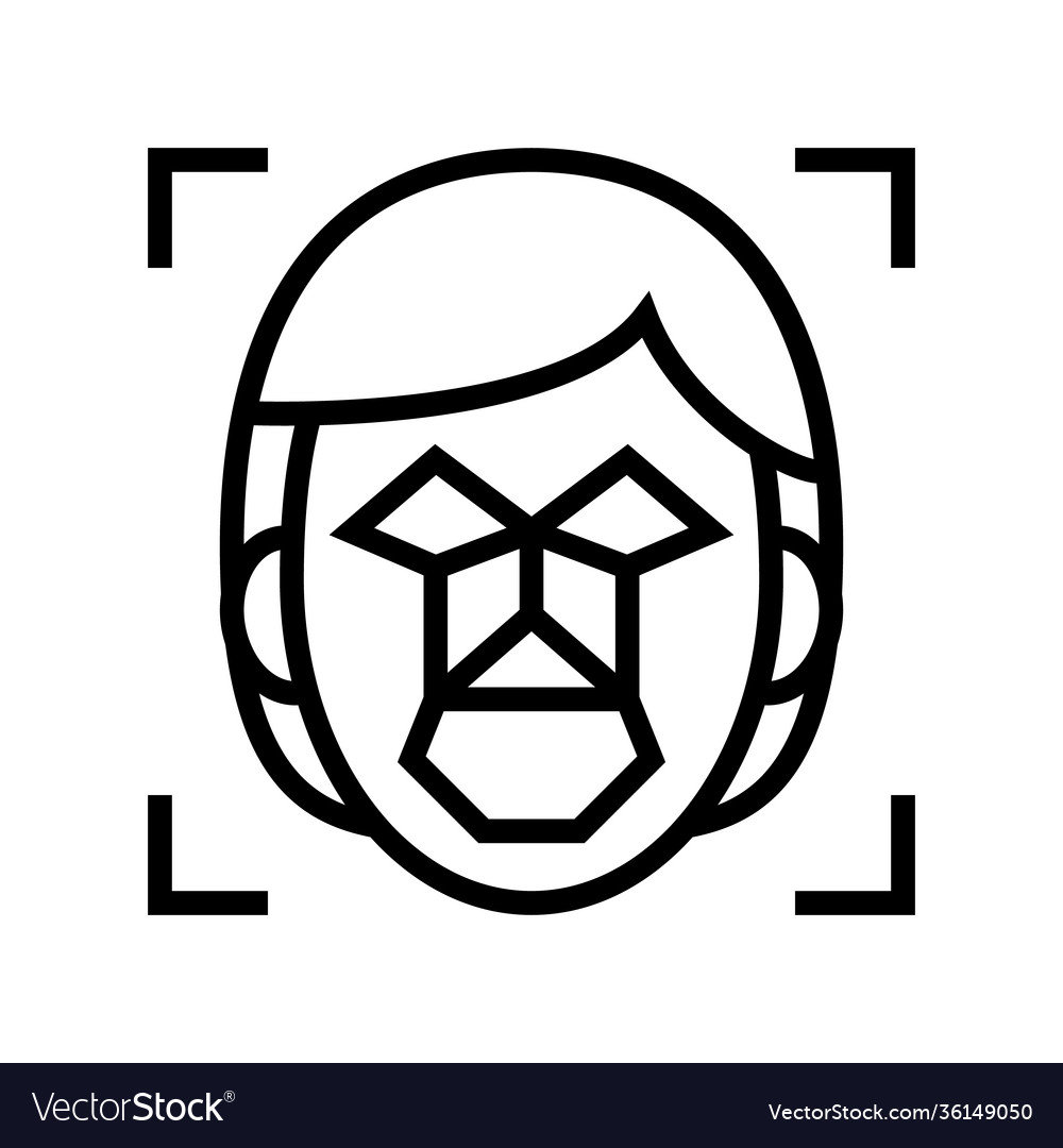 Face Recognition Structure Icon