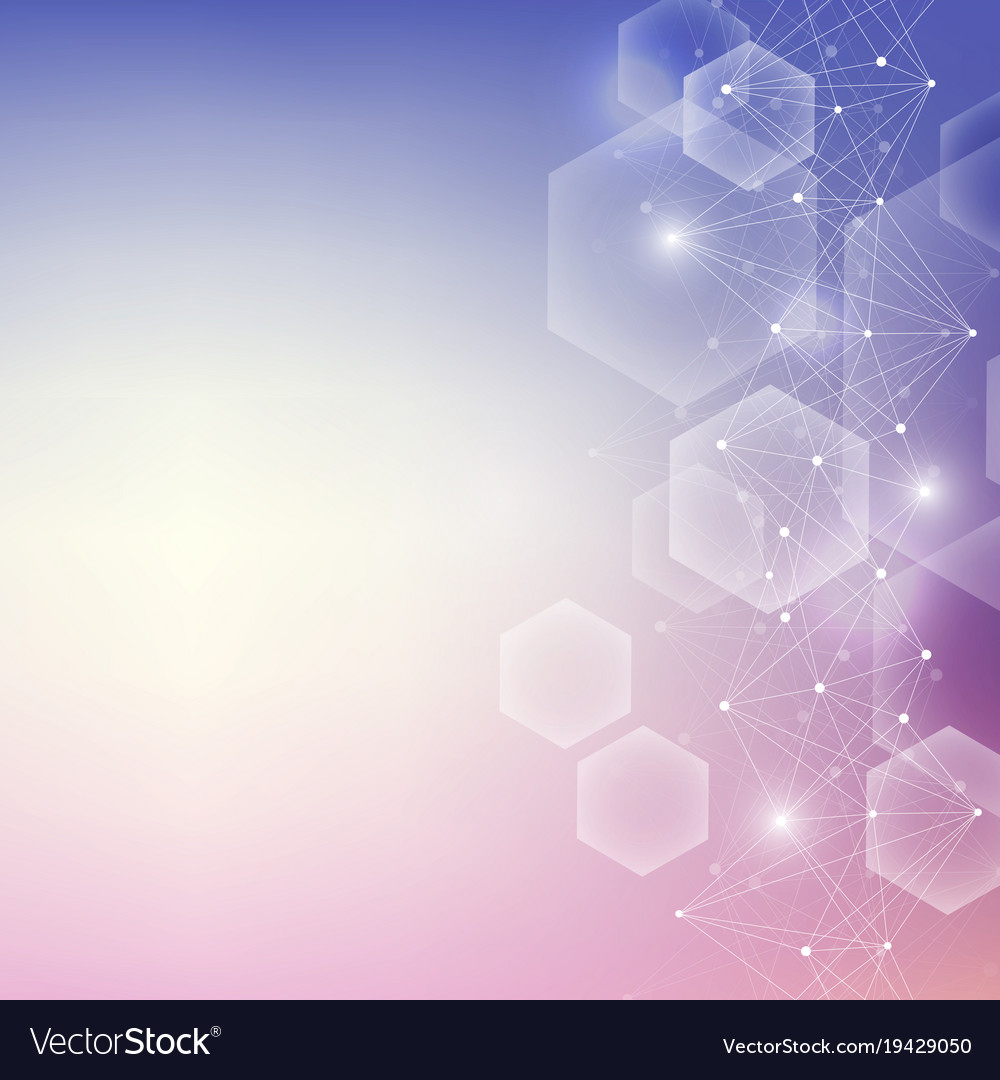 Geometric abstract background with connected line