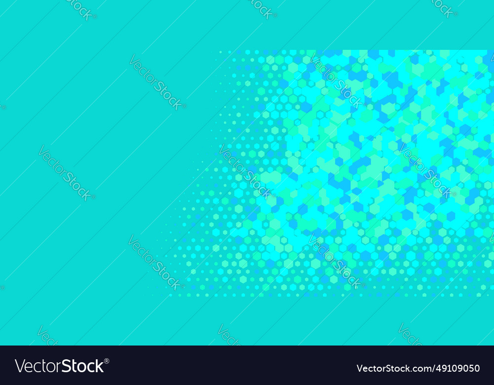 Geometric multi size hexagon with color