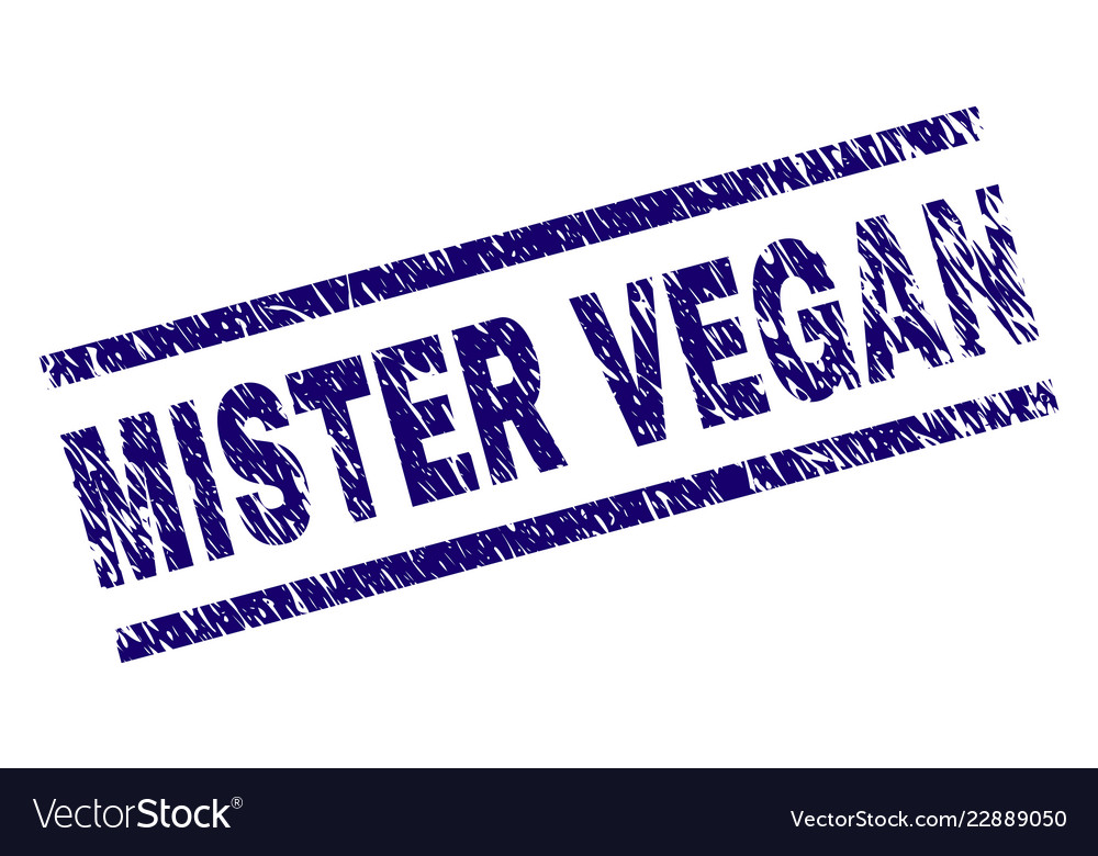 Grunge textured mister vegan stamp seal