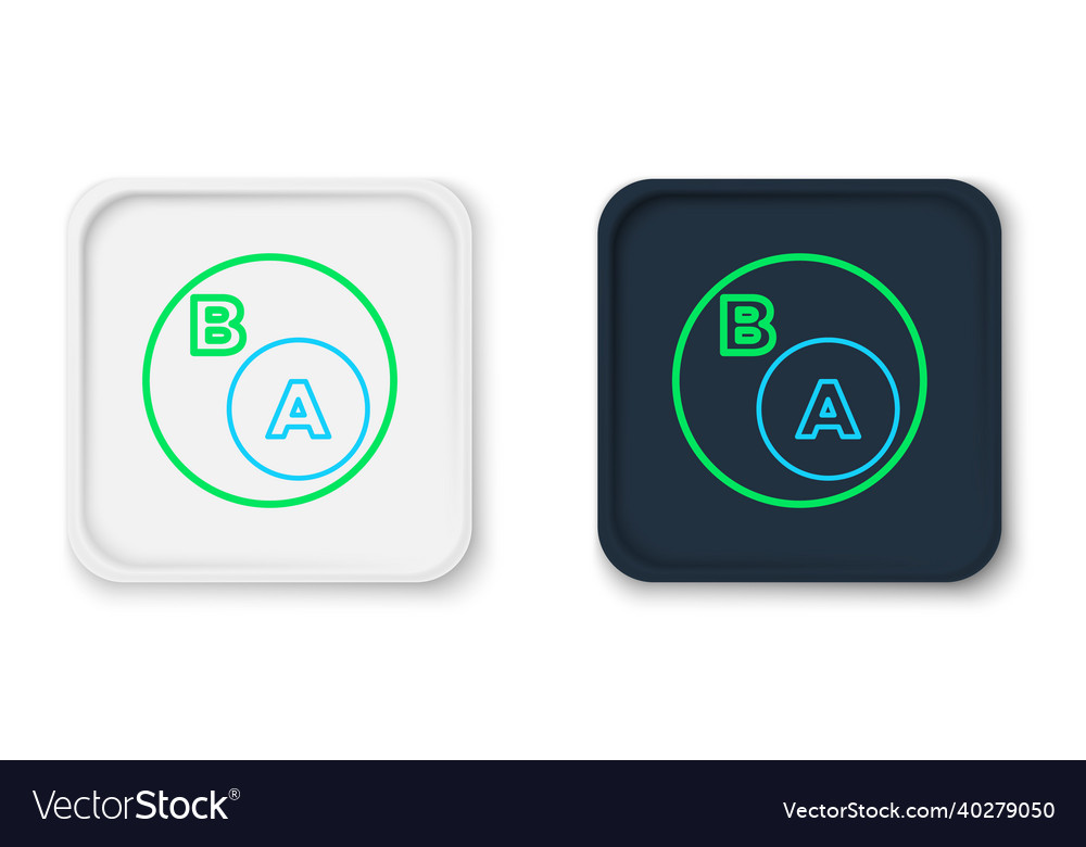 Line subsets mathematics a is subset of b icon vector image Line subsets mathematics a is subset of b icon