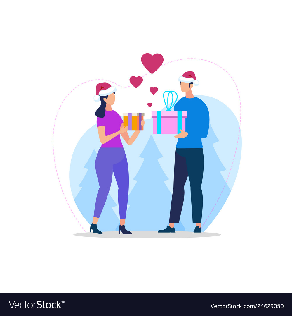 Loving Couple mit Santa Hats