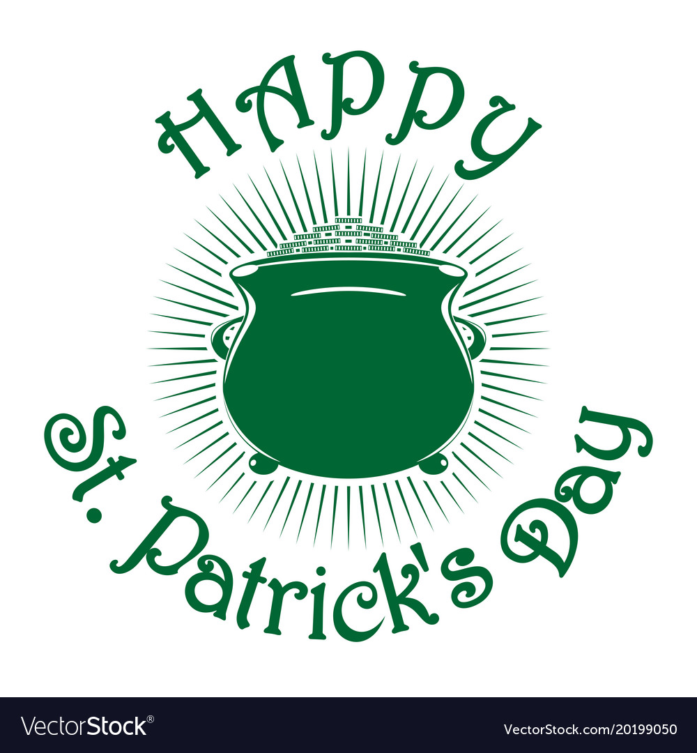 Magic leprechaun pot of gold coins