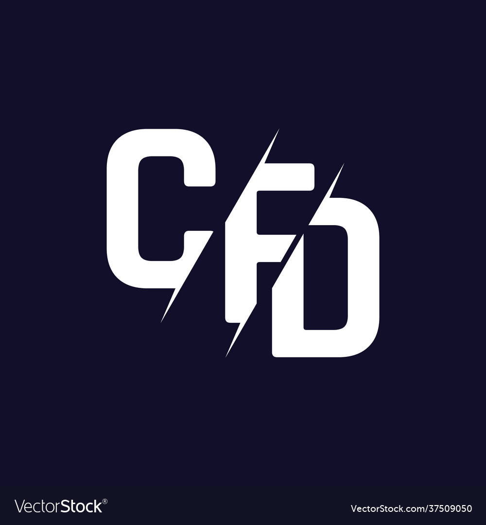 Monogram letters initial logo design cfd