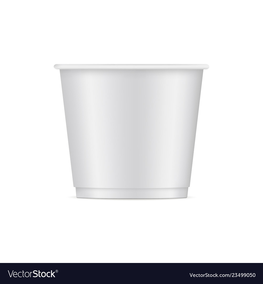 Paper Ice Cream Cup Mockup Royalty Free Vector Image