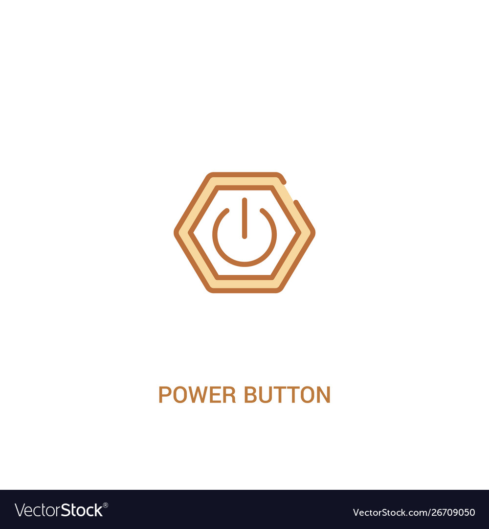 Power button concept 2 colored icon simple line