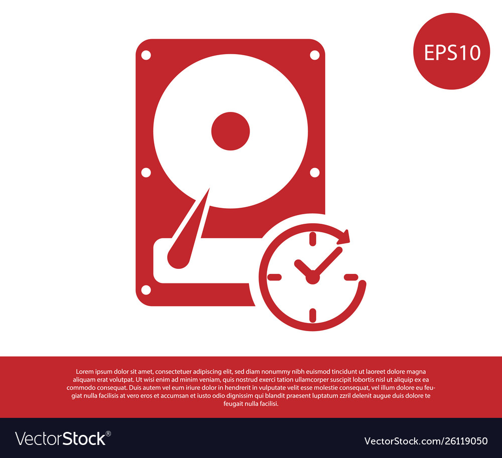 Red hard disk drive with clockwise sign data