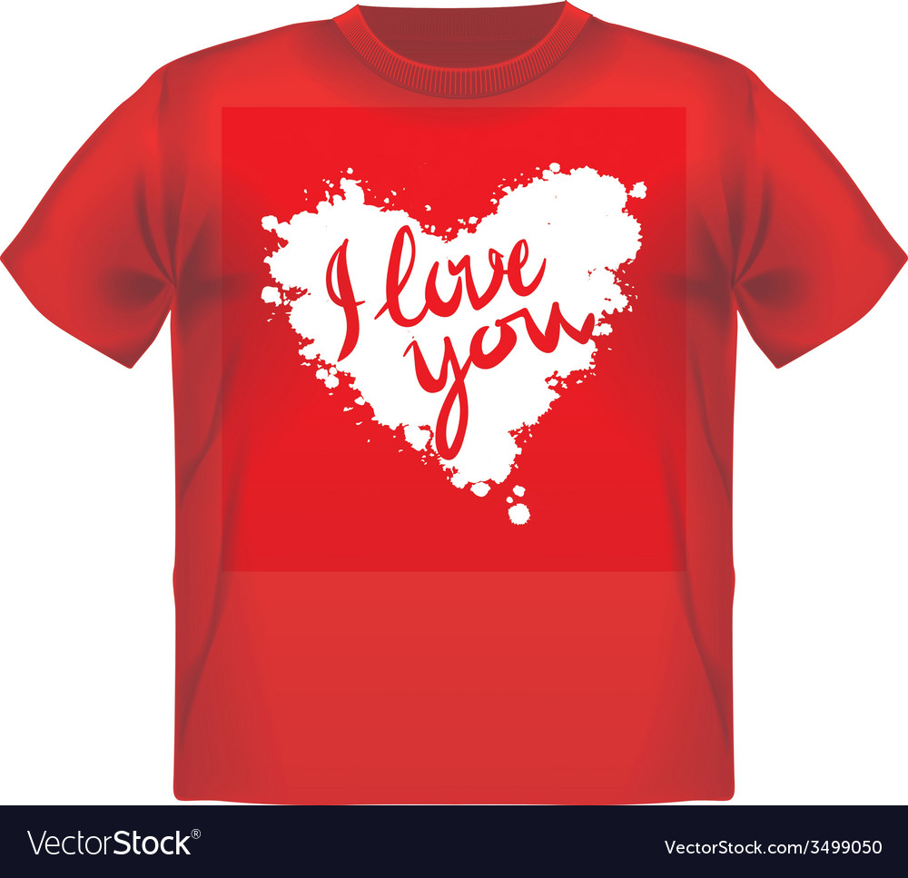 the shirt with the red heart