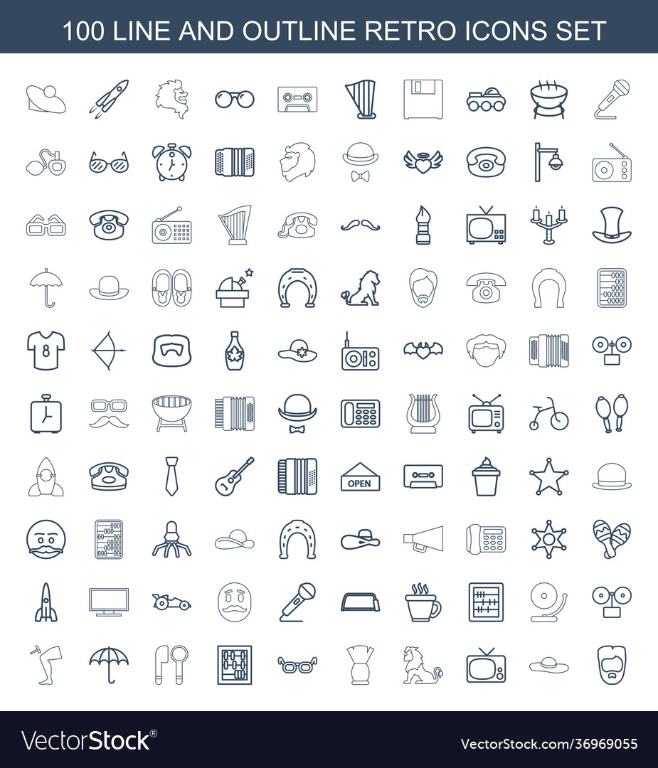 100 retro icons