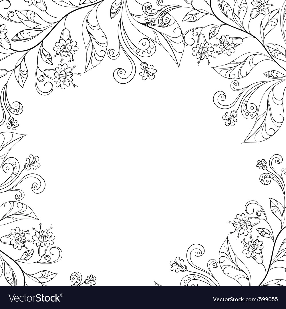 Background flower frame Royalty Free Vector Image