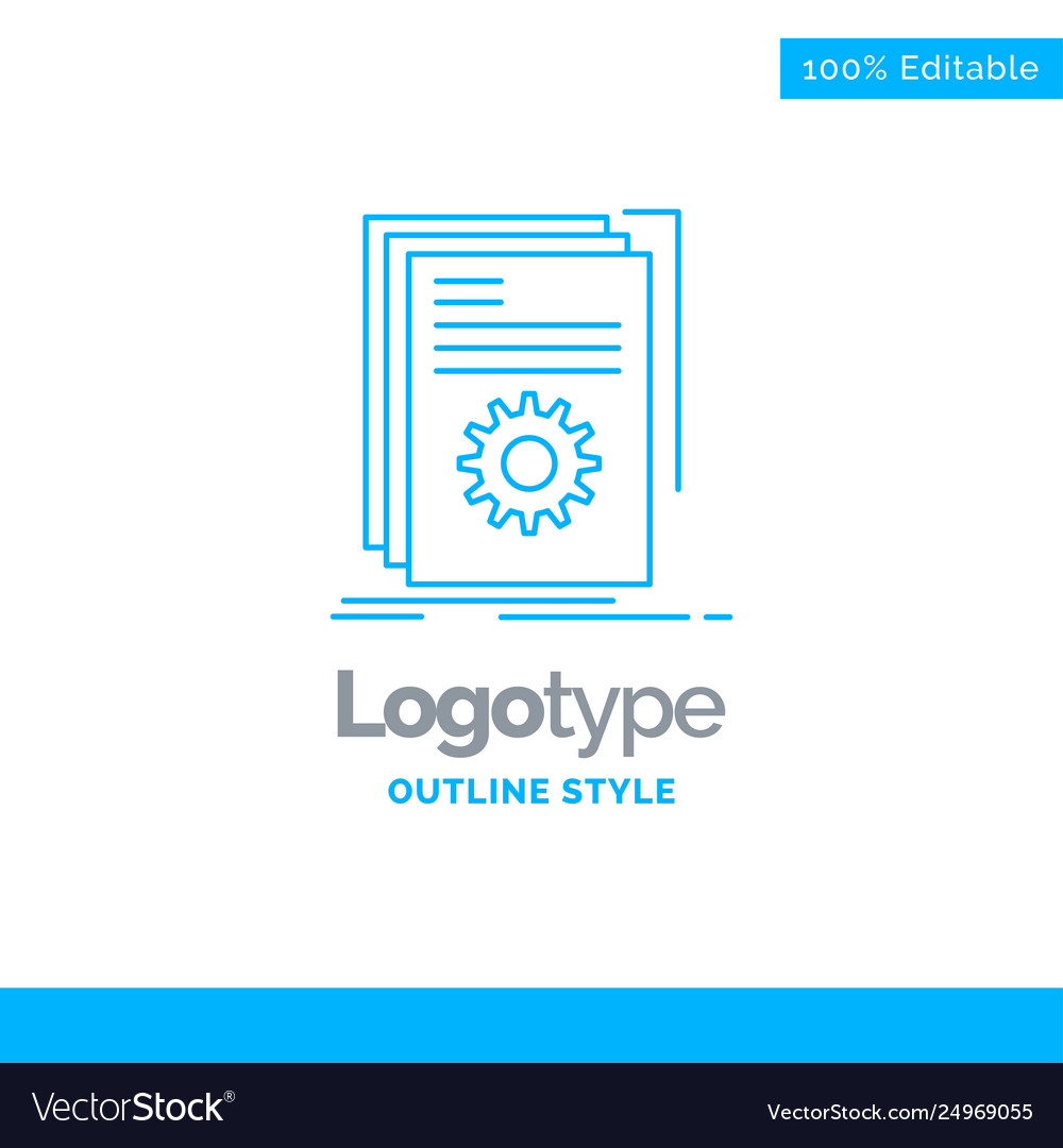 Blue logo design for app build developer program vector image Blue logo design for app build developer program