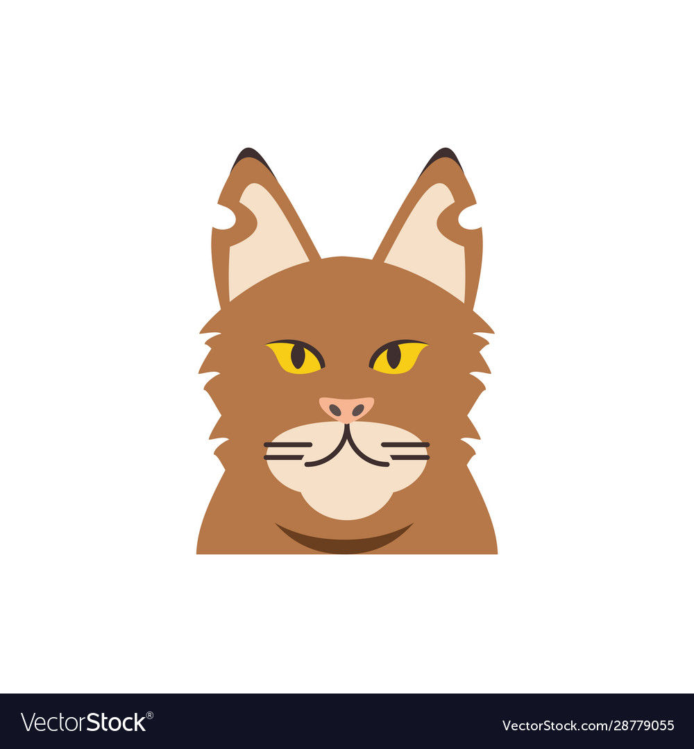 Cute brown cat cartoon design