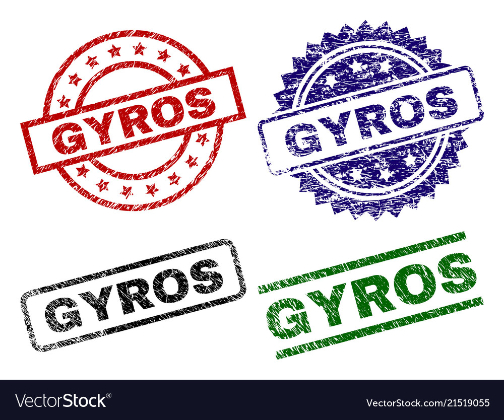 Damaged textured gyros stamp seals