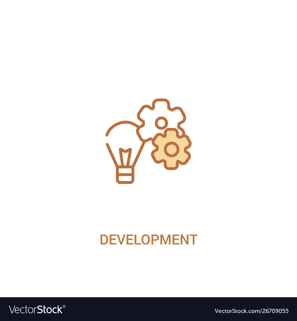 Development concept 2 colored icon simple line vector image Development concept 2 colored icon simple line