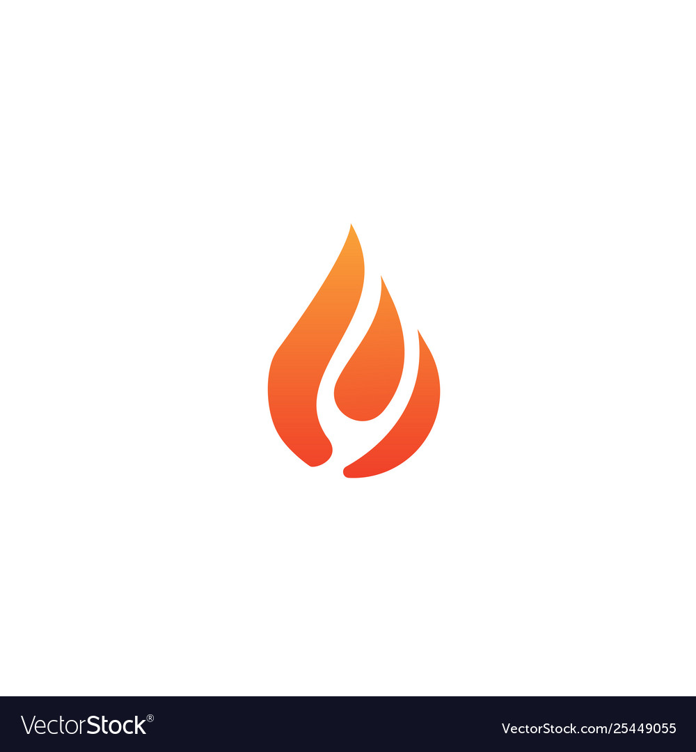 Fire flame icon element isolated Royalty Free Vector Image