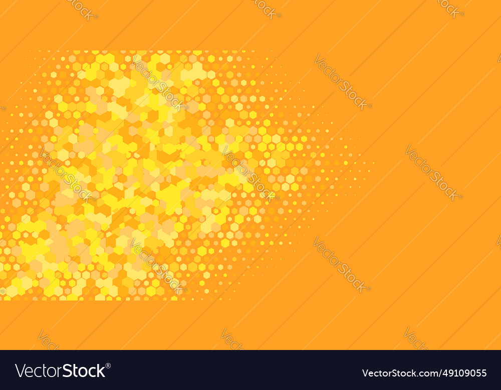 Geometric multi size hexagon with color