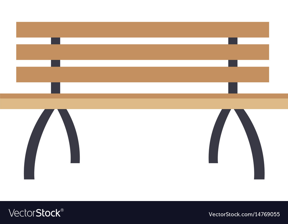 Lonely brench furniture wooden image