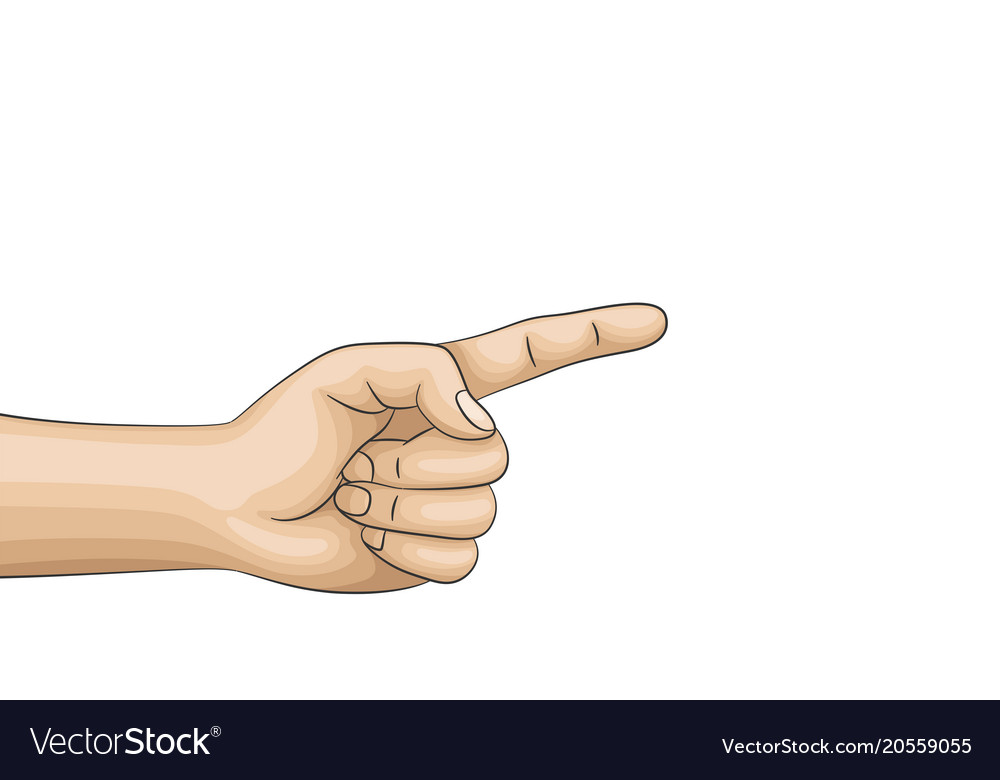 someone-points-a-finger-at-something-royalty-free-vector