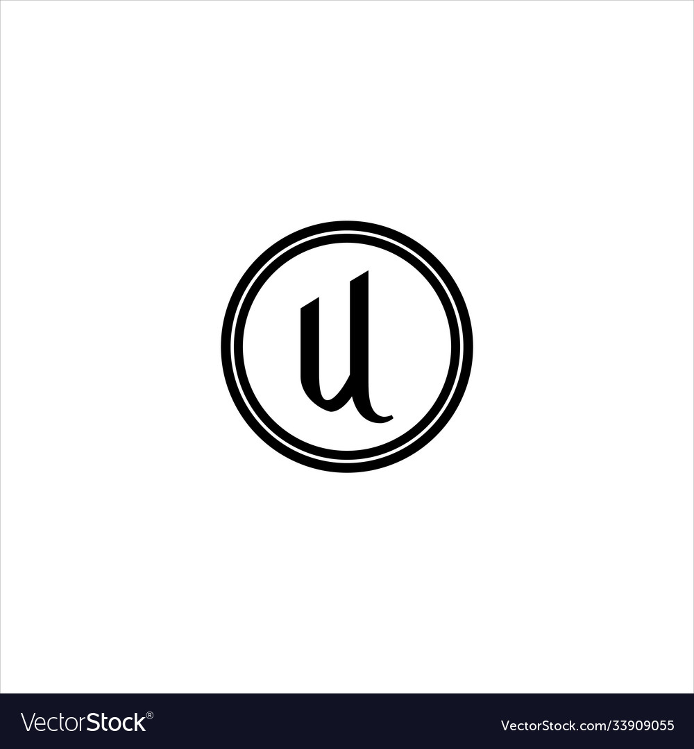 U letter logo vintage design