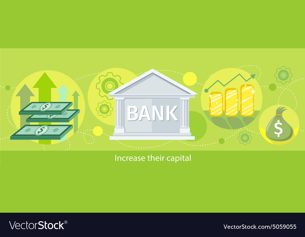 Web Banner Of The Bank As Traditional Investor Vector Image