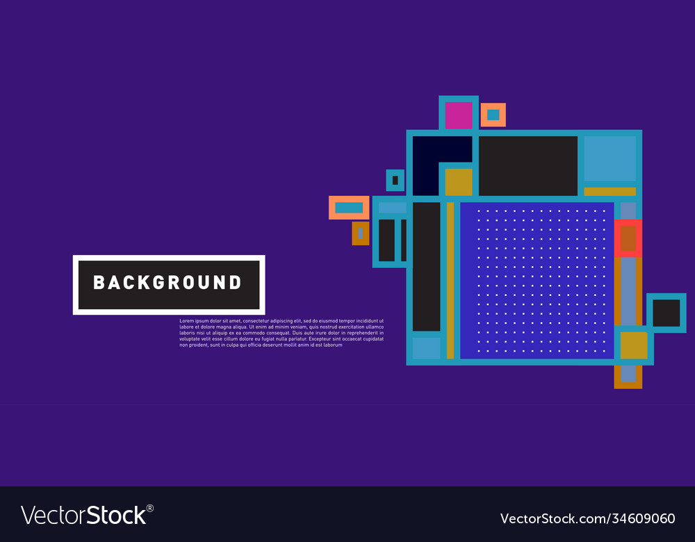 Abstract colorful rectangle background for banner vector image Abstract colorful rectangle background for banner