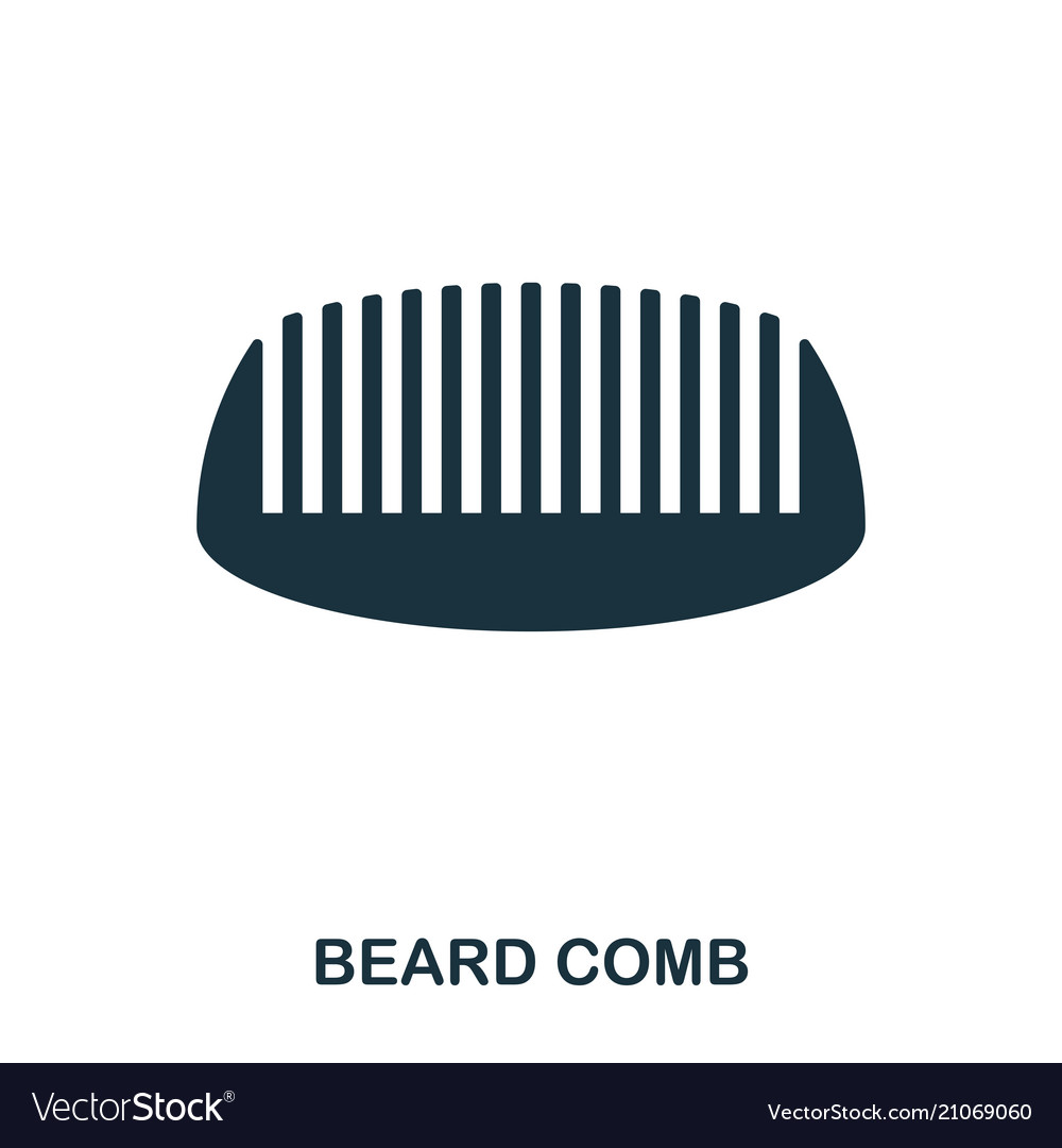 Beard comb icon flat style design ui