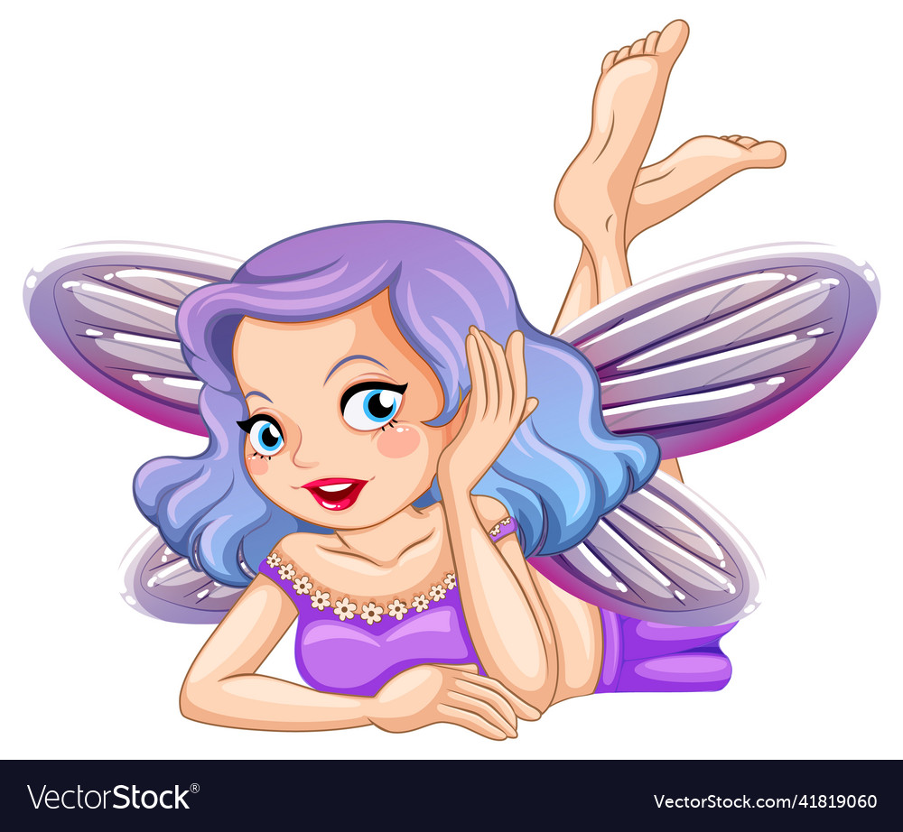 Beauty fairy on a white background Royalty Free Vector Image