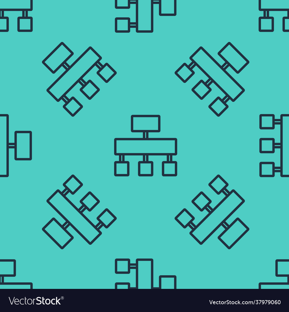 Black line site map icon isolated seamless pattern vector image Black line site map icon isolated seamless pattern