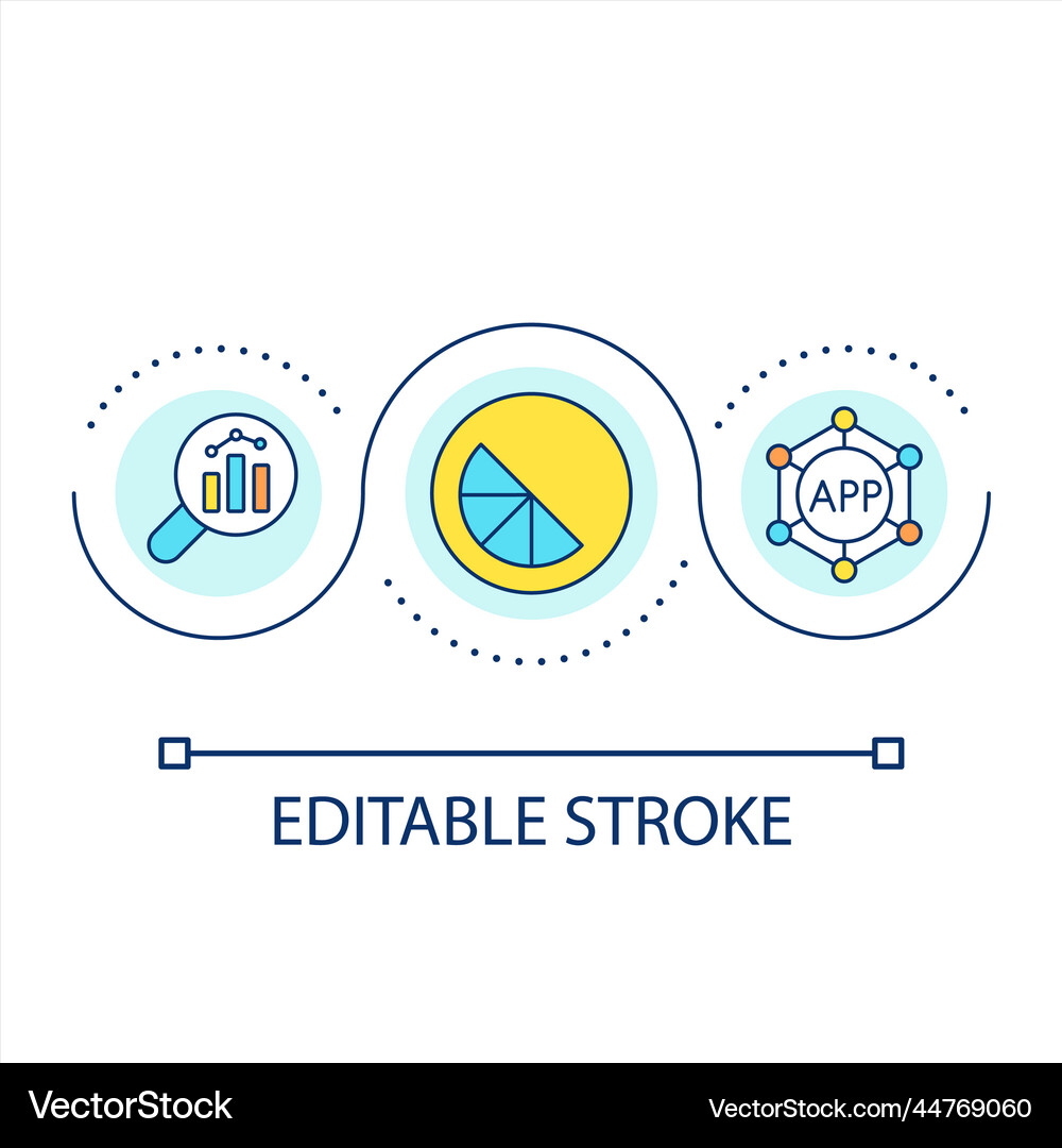 Brand development loop concept icon Royalty Free Vector