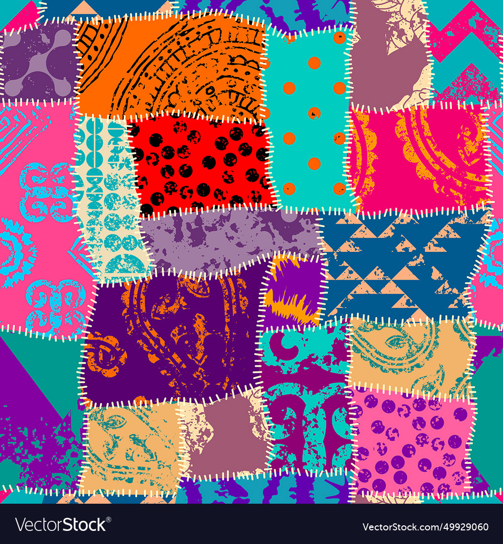 Geometric abstract pattern intersection patchwork vector image Geometric abstract pattern intersection patchwork