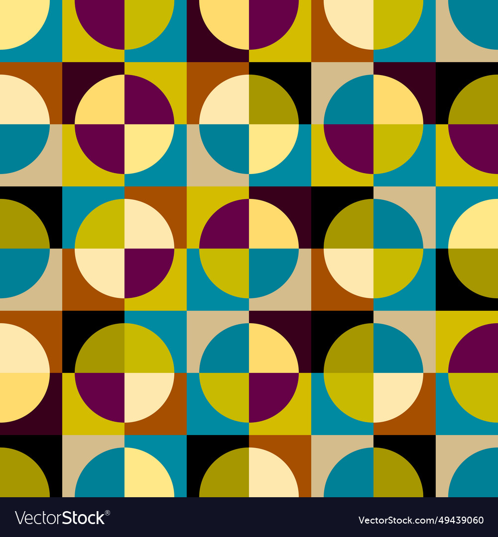 Geometric abstract pattern retro style seamless