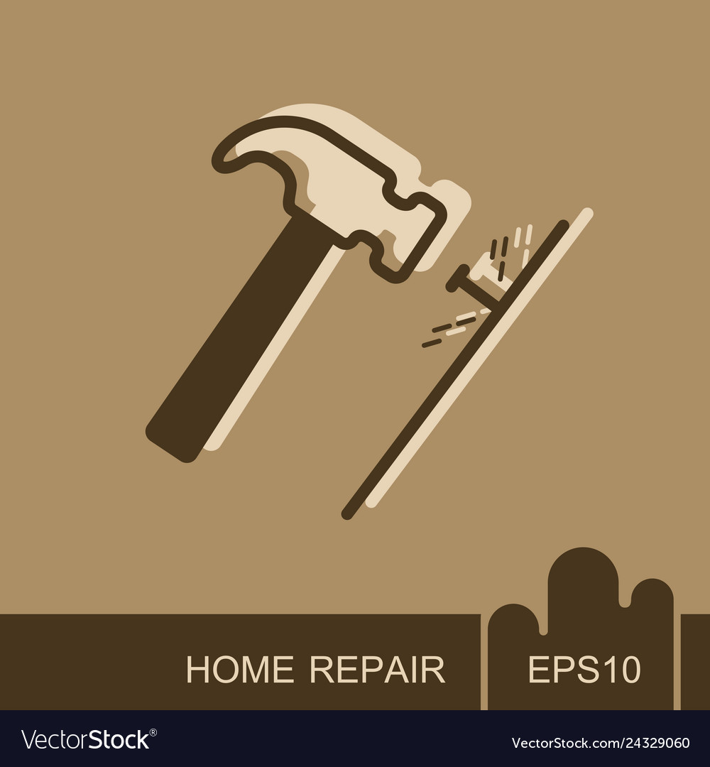 Hammer and nails icon Royalty Free Vector Image