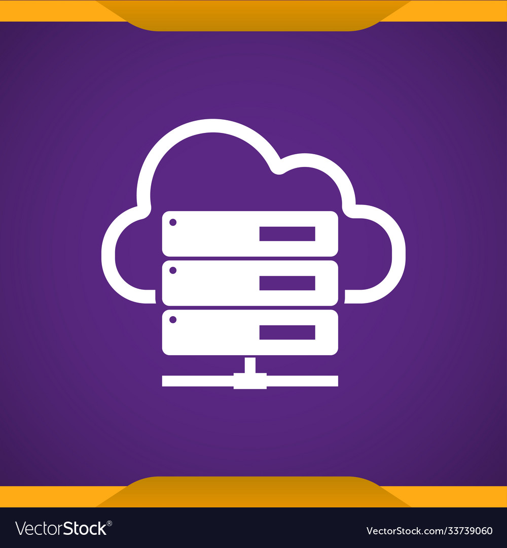 Hosting server icon for web and mobile