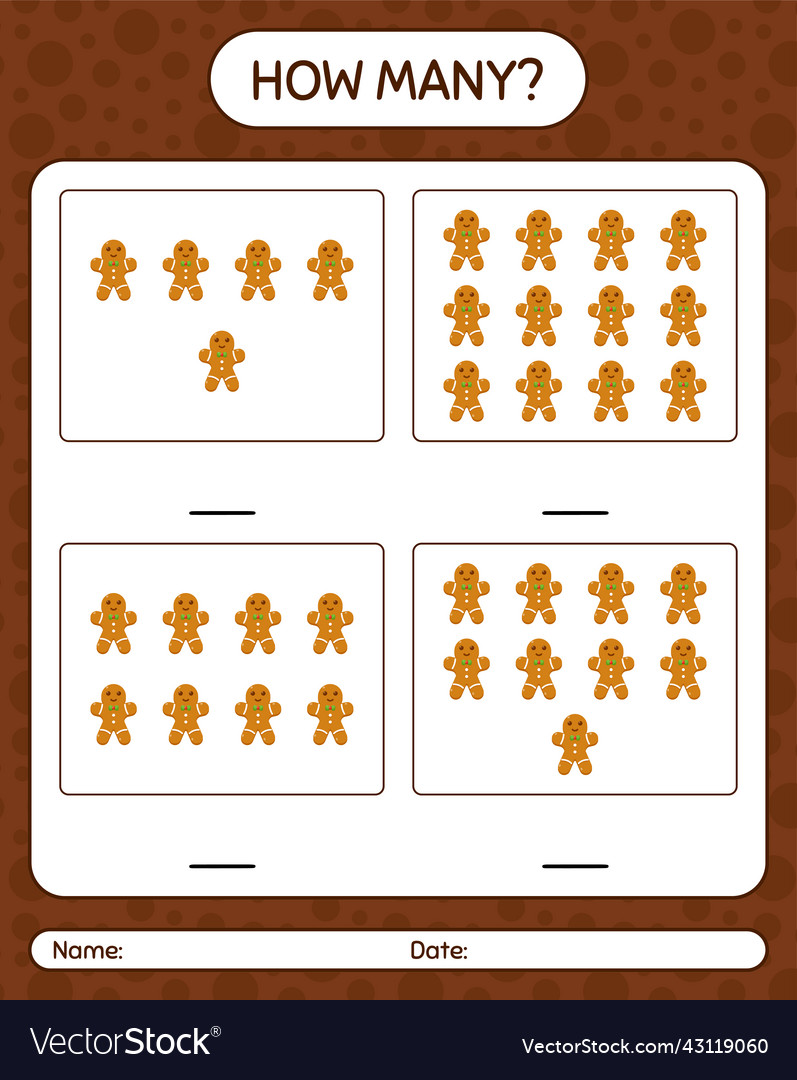 How many counting game with gingerbread cookie