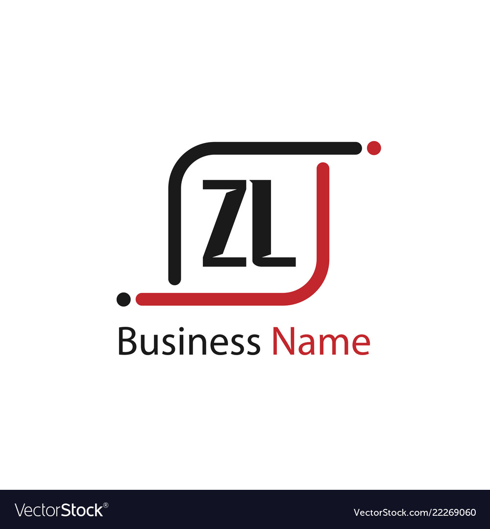 Initial letter zl logo template design Royalty Free Vector