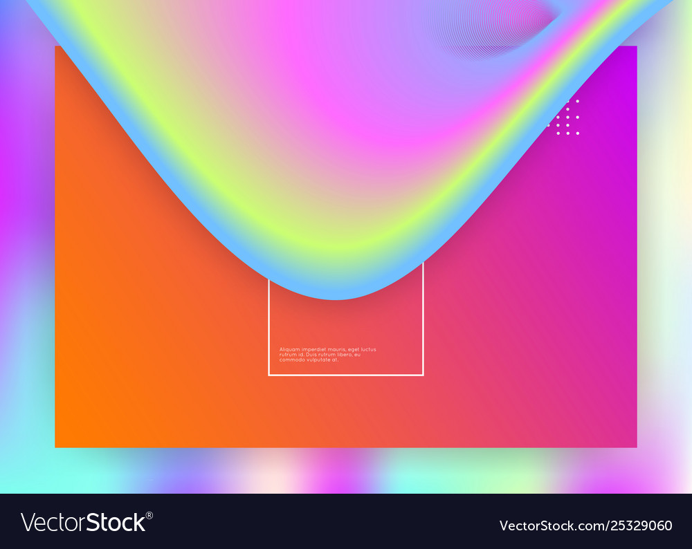 Landing page with liquid dynamic elements vector image Landing page with liquid dynamic elements