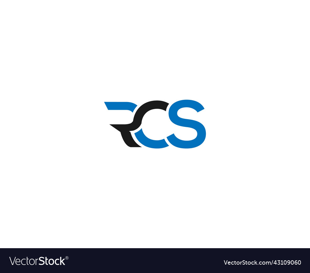 Letter rcs simple logo design