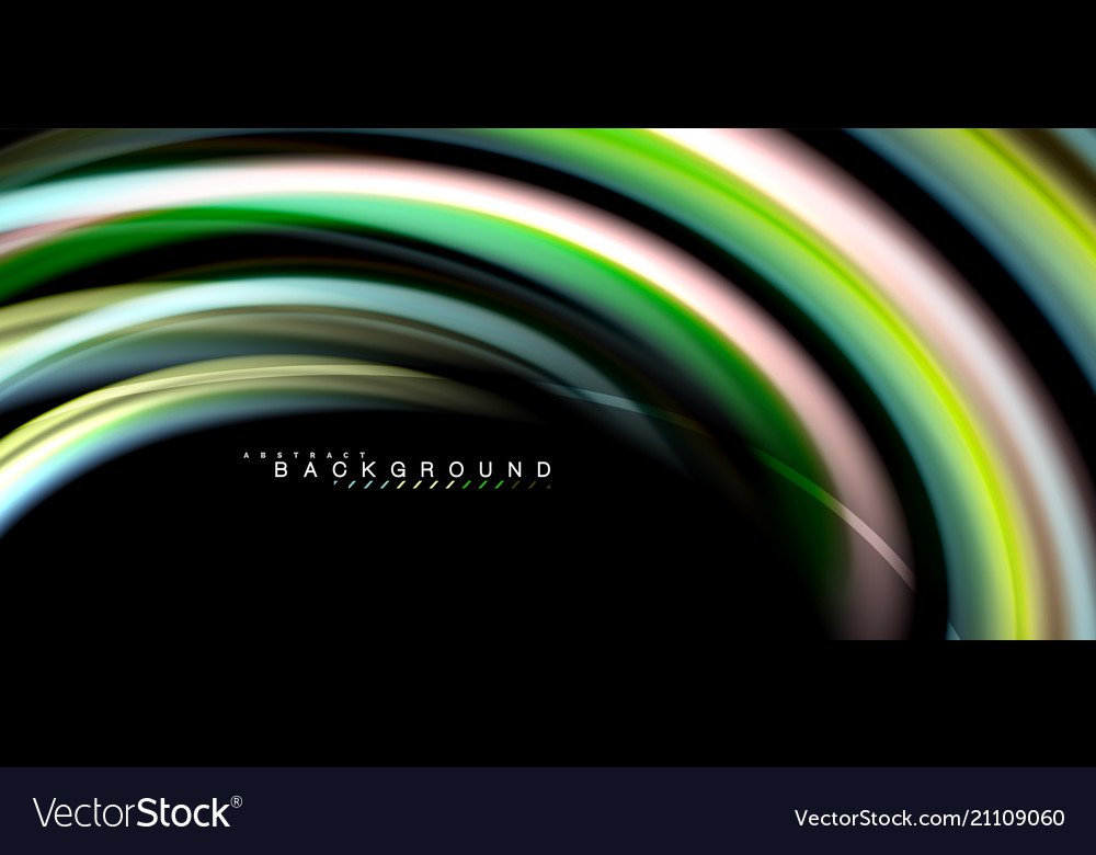 Multicolored wave lines on black background design vector image Multicolored wave lines on black background design