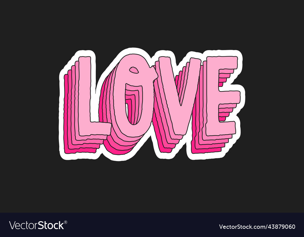 Retro Love Sticker - 90er Jahre Stil