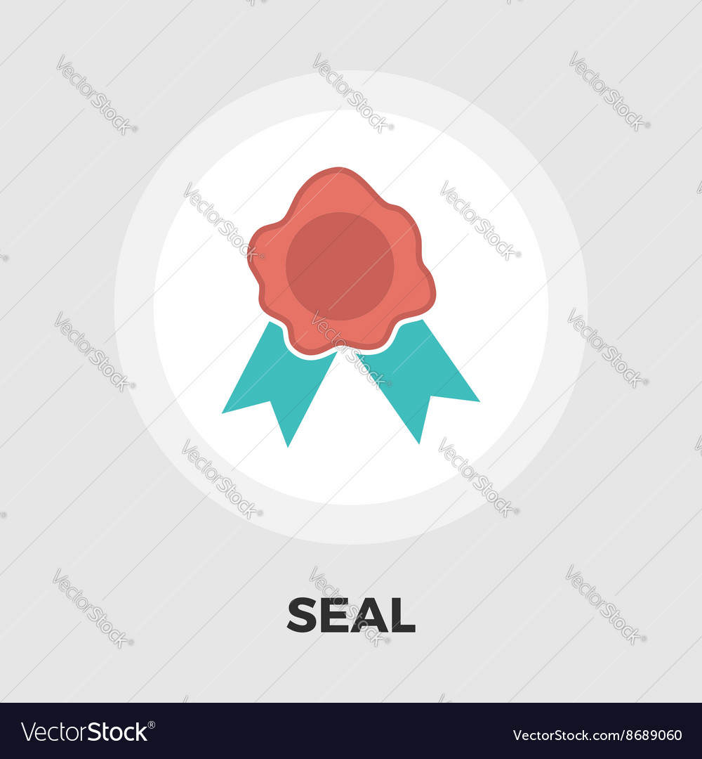 Seal icon flat