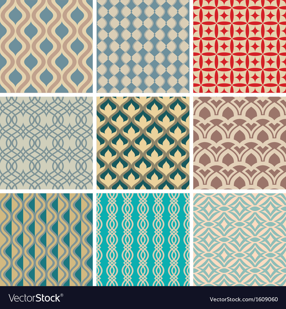 Seamless ornament patterns Royalty Free Vector Image