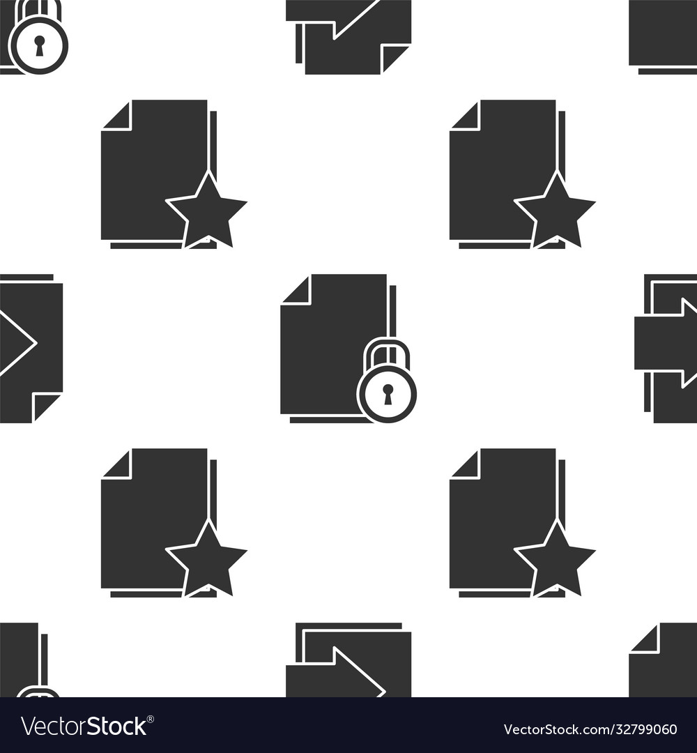 Set next page arrow document and lock vector image Set next page arrow document and lock