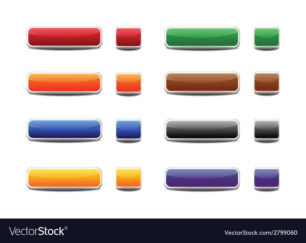 Set of colored web buttons