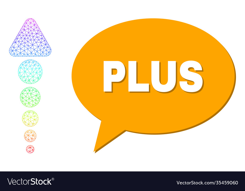 Spectral mesh gradient arrow up icon and plus vector image Spectral mesh gradient arrow up icon and plus
