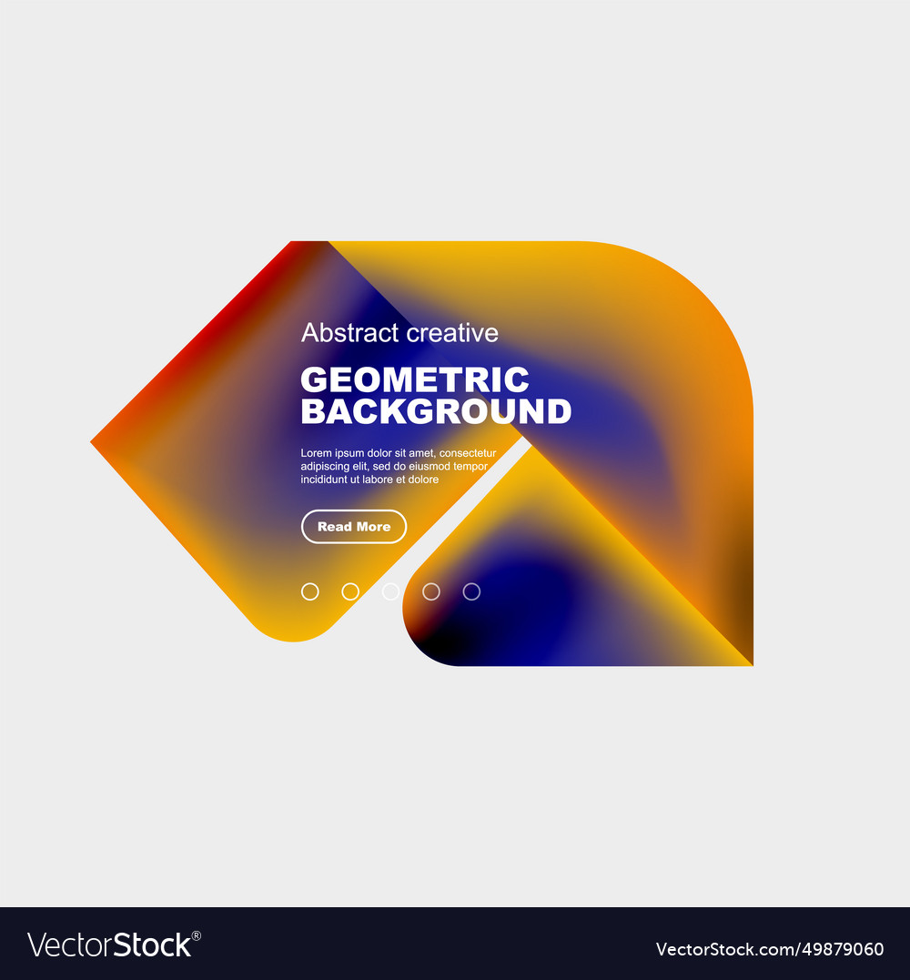 Square and triangle design with fluid gradients